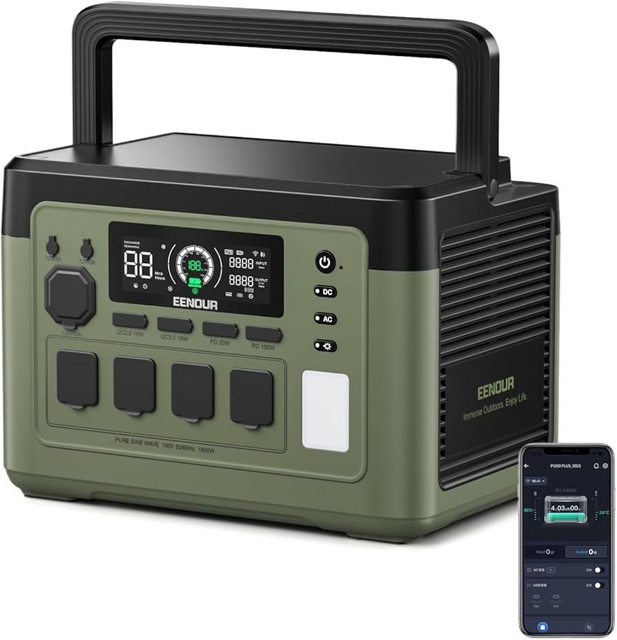 Amazon.co.jp: EENOUR ポータブル電源 P1000PLUS 大容量 1024Wh